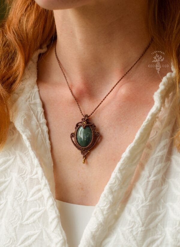 Magical druid Indian Agate necklace