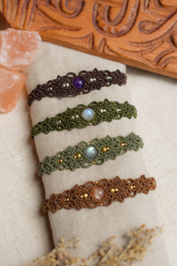 gemstone macrame bracelet gemstone macrame bracelet