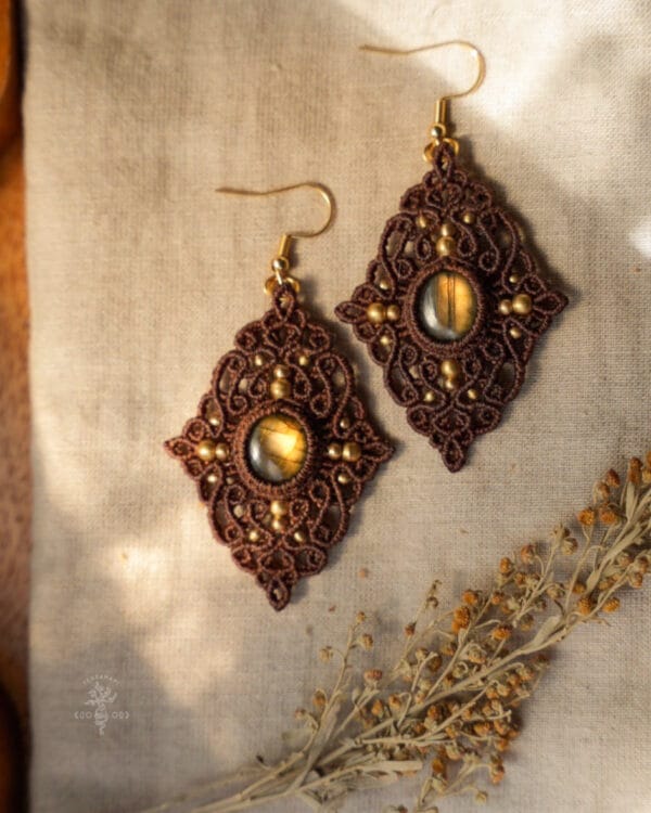 surya labradorite earrings