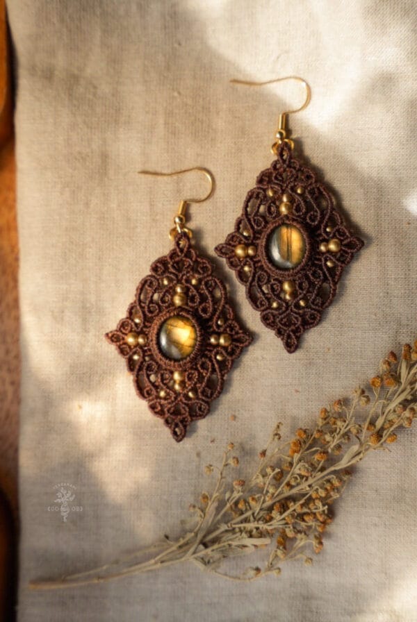 surya labradorite earrings