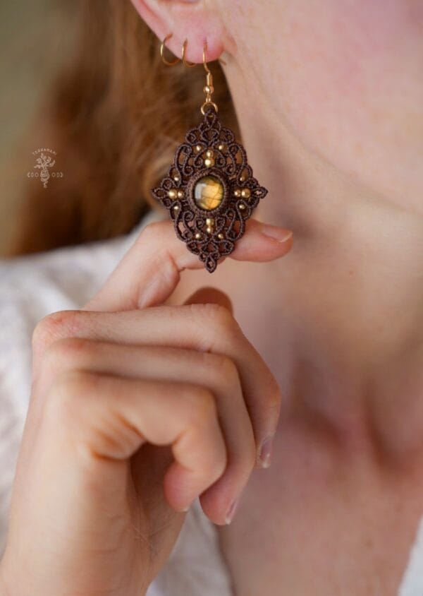 surya labradorite earrings