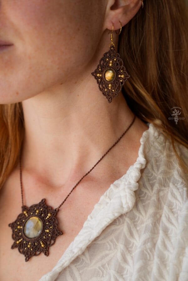 surya labradorite earrings