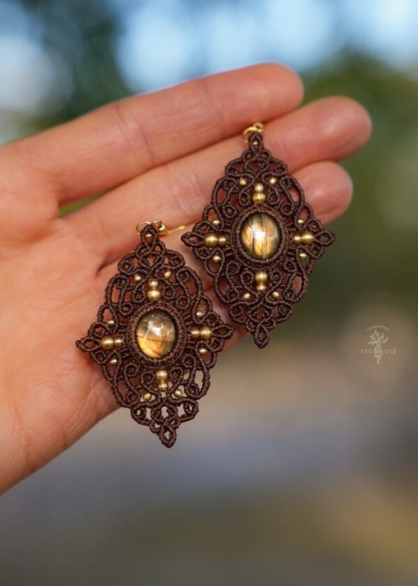 surya labradorite earrings