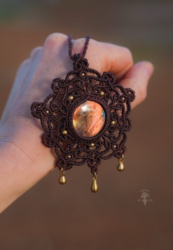 labradorite mandala necklace