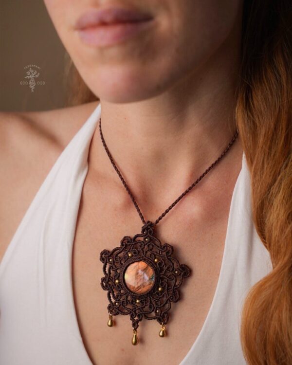 labradorite mandala necklace