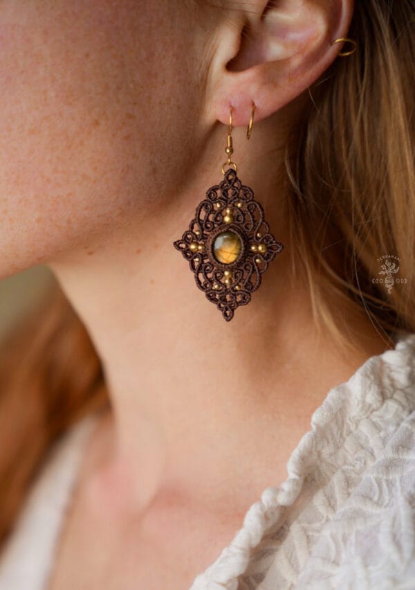 surya labradorite earrings