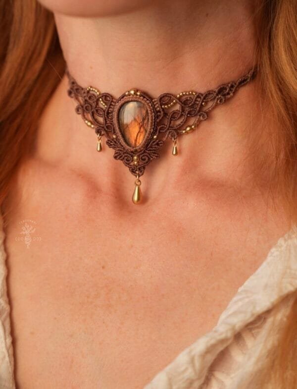 labradorite choker