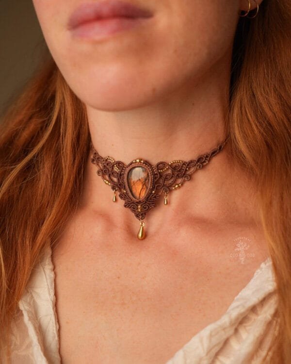 labradorite choker