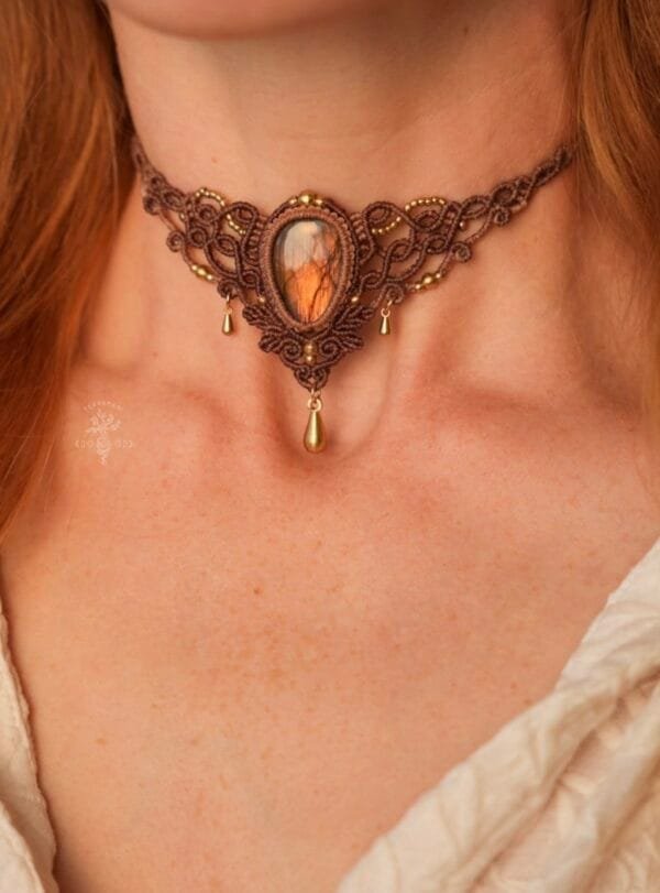 labradorite choker