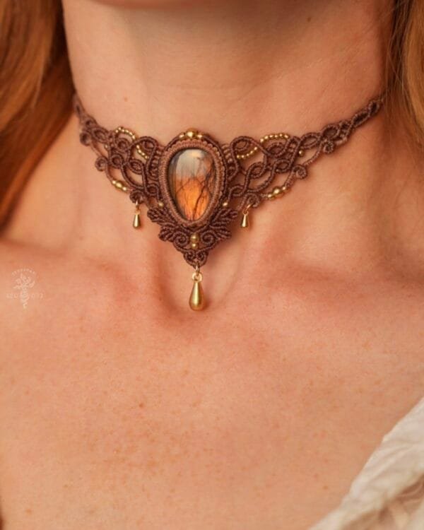 labradorite choker