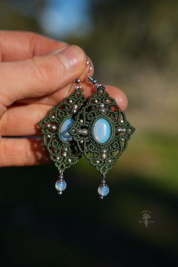 forest moon opalite earrings