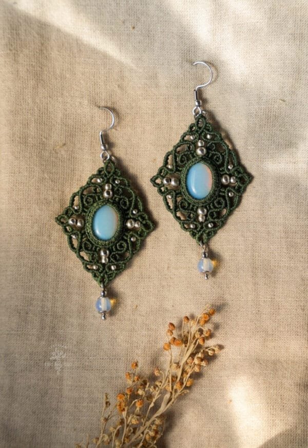 forest moon opalite earrings