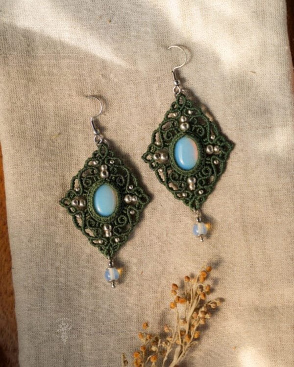 forest moon opalite earrings