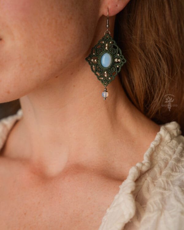 forest moon opalite earrings
