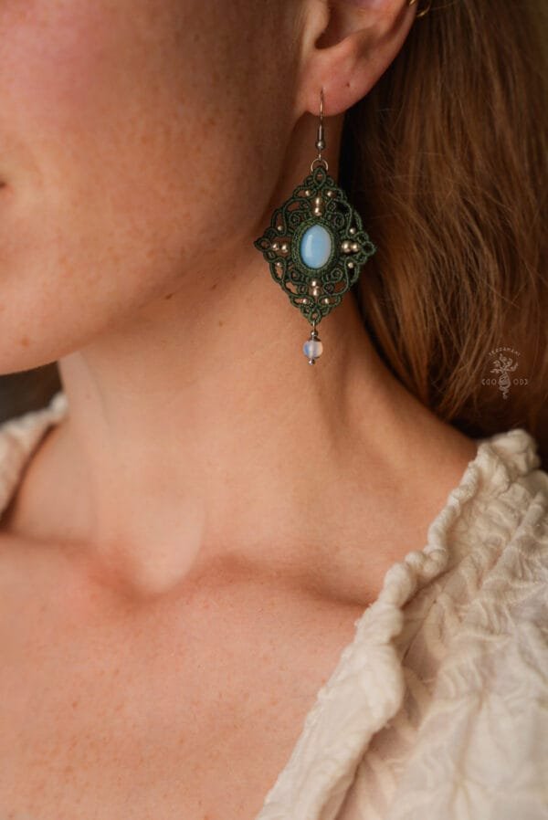 forest moon opalite earrings